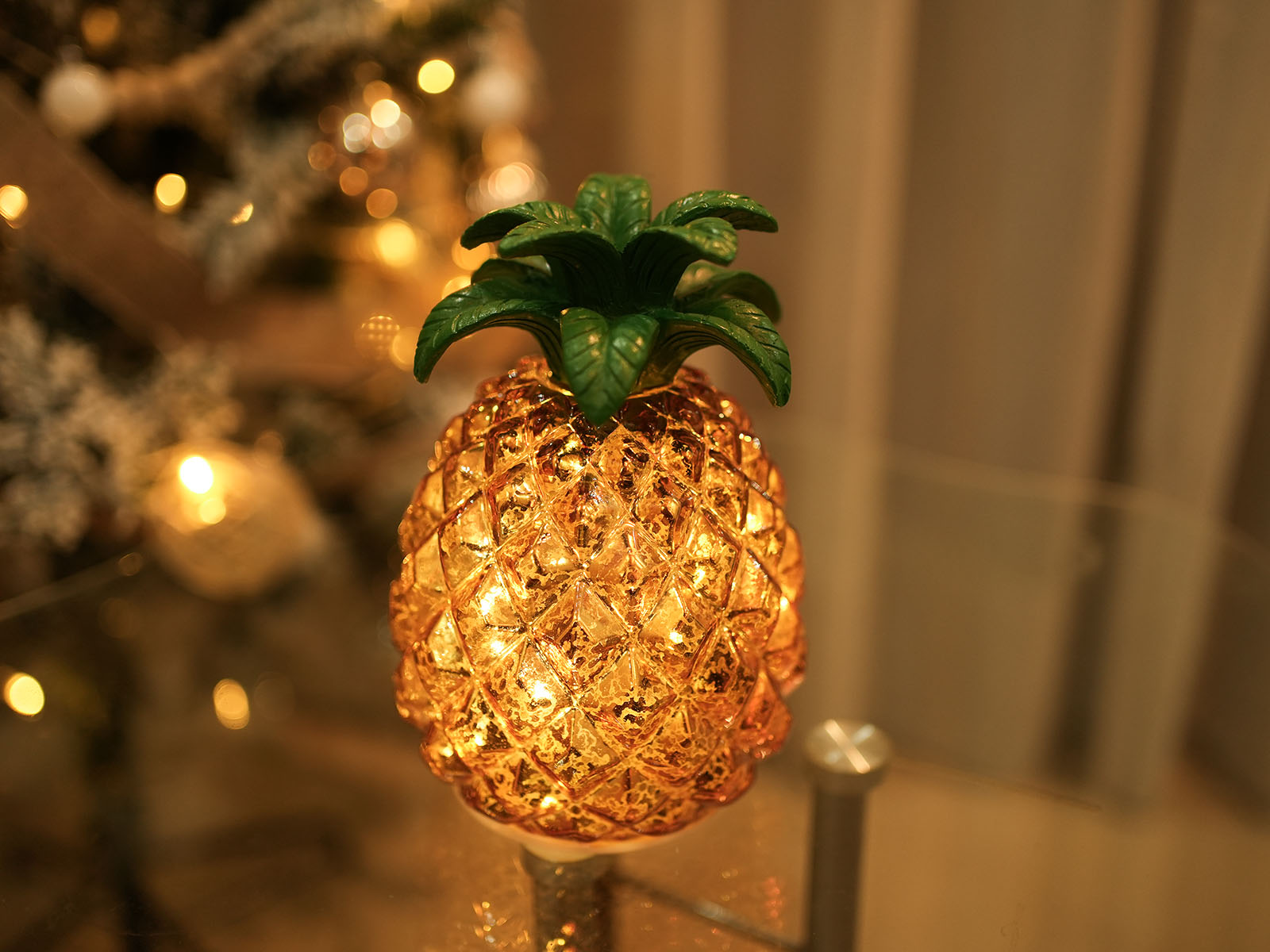 Amazon.com: Mercury Glass Pineapple Lamp 7 Inch, Battery Operated